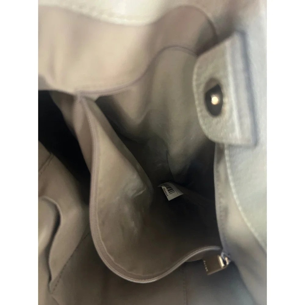 Furla Taupe Pebbled Leather Hobo Shoulder Bag Gold Hardware Large